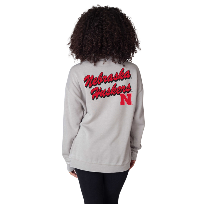 Women's Nebraska Huskers Campus Crew - STEEL-NE