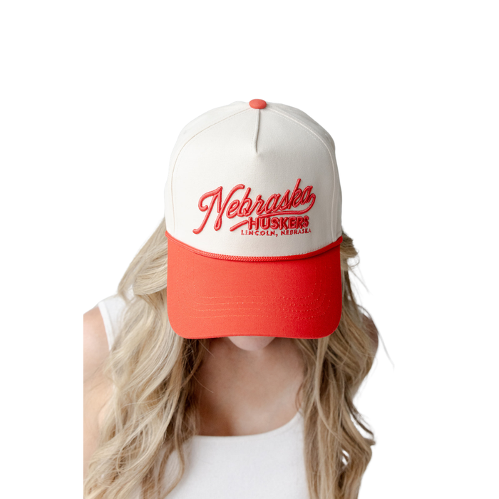 Women's Nebraska Huskers Clayton Classic Hat - RED/IVOR