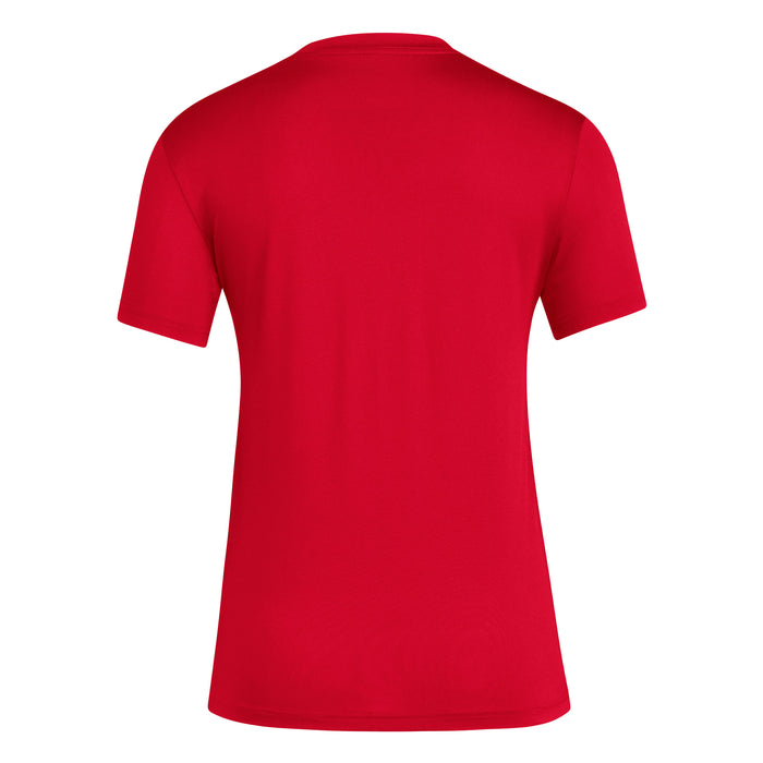 Women's Nebraska Huskers Adidas Football Pregame T-Shirt - RED-NEB