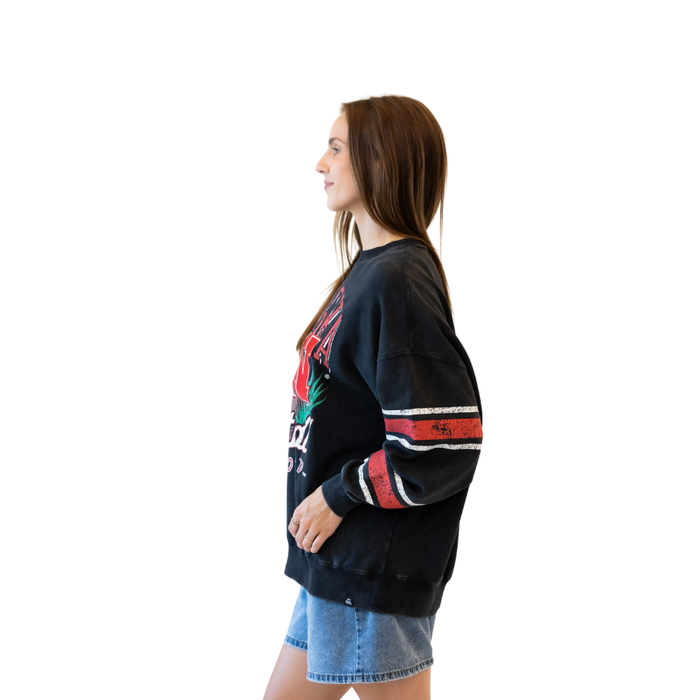 Women's Nebraska Huskers Langford Oversized Sweatshirt - BLACK