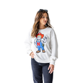 Women's Nebraska Huskers Mascot Chenille Sweatshirt - WHT - NEBRASKA