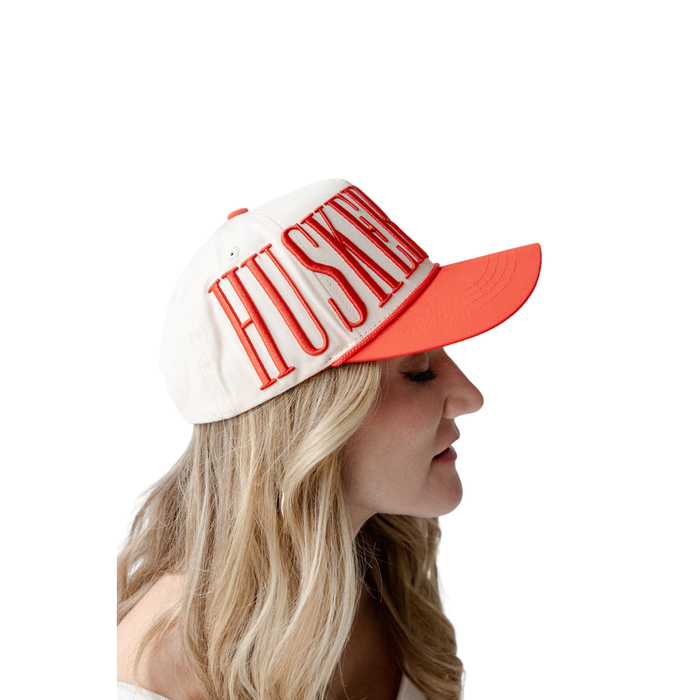 Women's Nebraska Huskers Saturday Stretch 5-Panel Hat - RED/IVOR