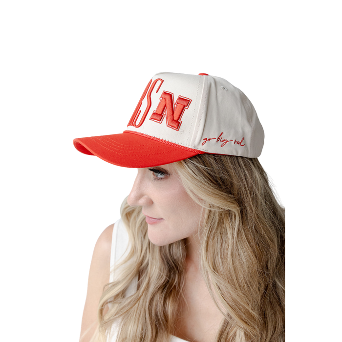 Women's Nebraska Huskers Saturday Stretch 5-Panel Hat - RED/IVOR