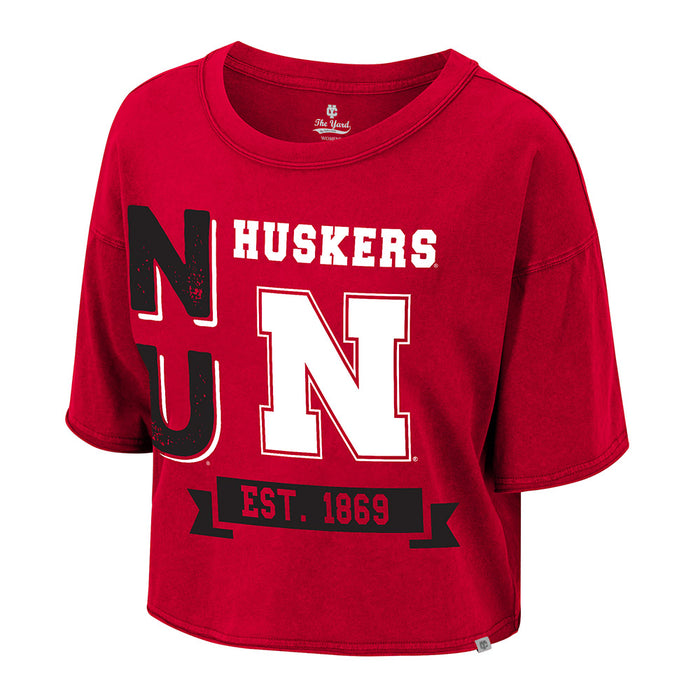 Women's Nebraska Huskers Victoria Crop T-Shirt - NEBRASKA