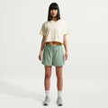 Women's Nike NSW Classic Woven Mid-Rise Short - 006STEAM