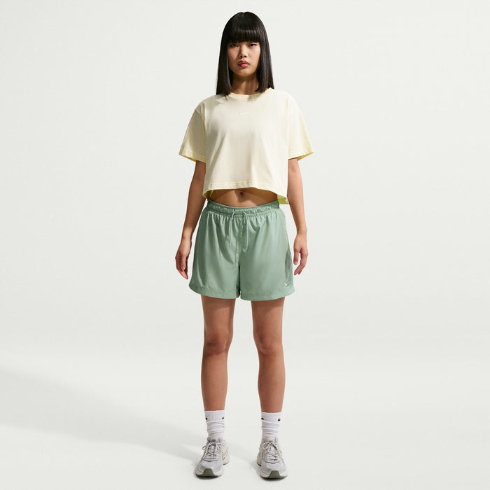 Women's Nike NSW Classic Woven Mid-Rise Short - 006STEAM