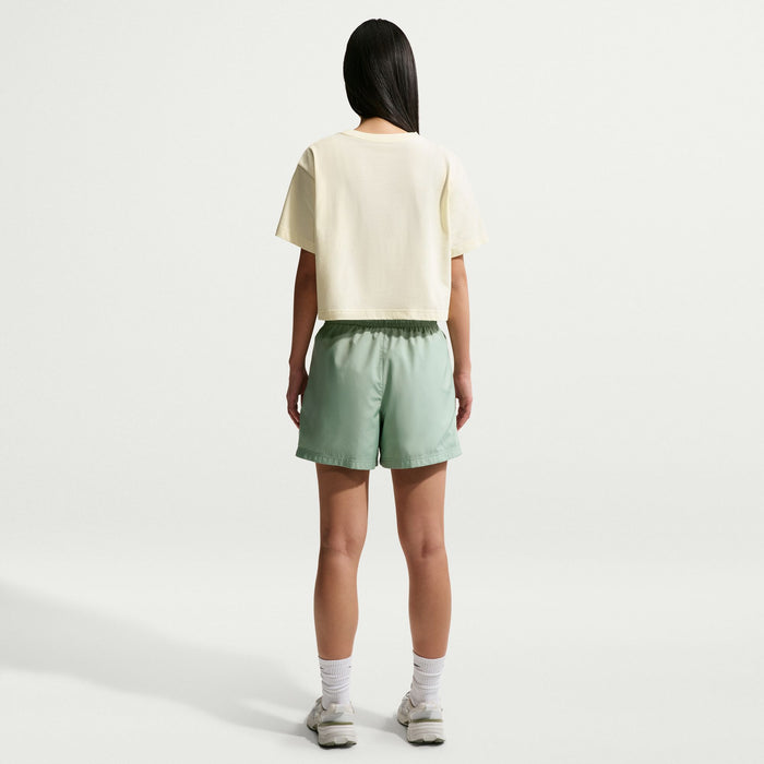 Women's Nike NSW Classic Woven Mid-Rise Short - 006STEAM
