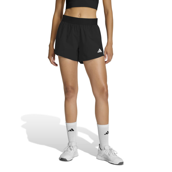 Women's Adidas Pacer Flex Woven Shorts - BLACK