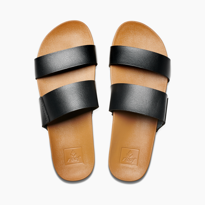 Women's Reef Cushion Vista Sandal - BLACK/NATURAL