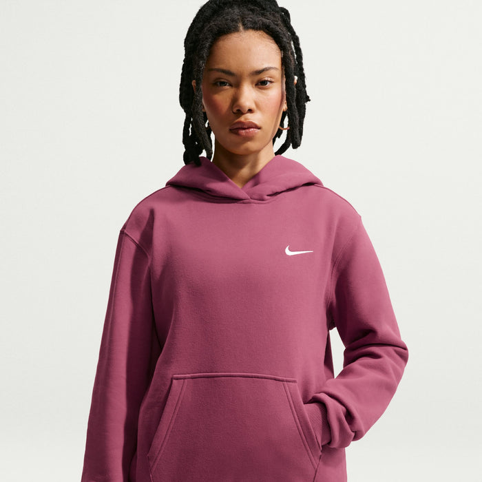 Women's Nike Studio Fleece Medium Weight Hoodie - 654 - PINK SMOKE