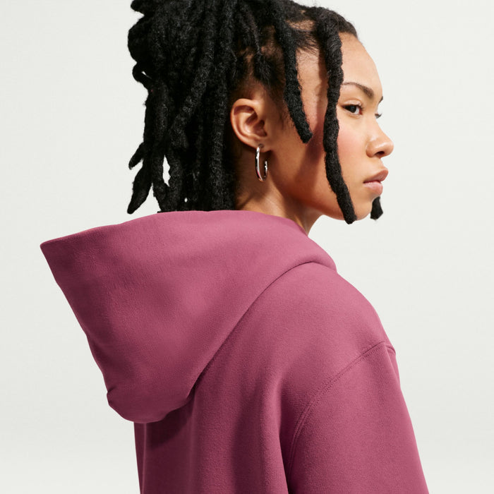 Women's Nike Studio Fleece Medium Weight Hoodie - 654 - PINK SMOKE