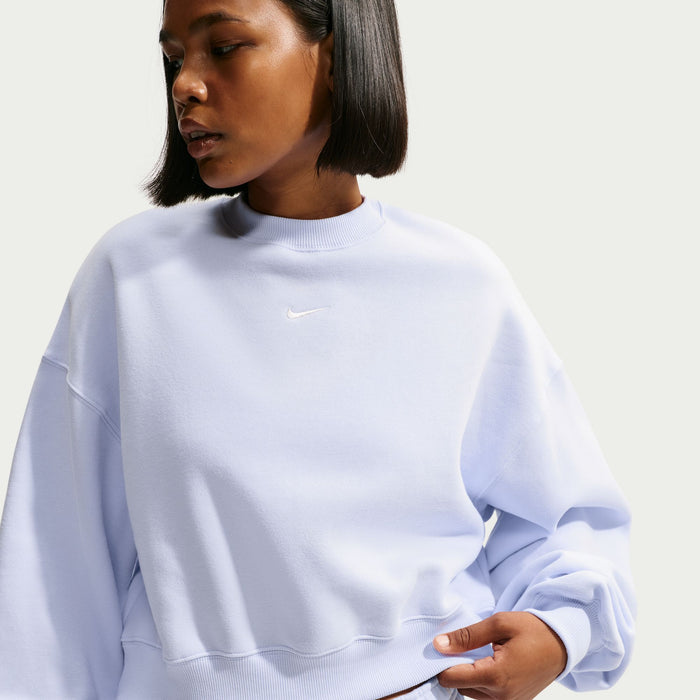 Women's Nike Studio Fleece Medium Weight Oversized Cropped Sweatshirt - 568PPURP