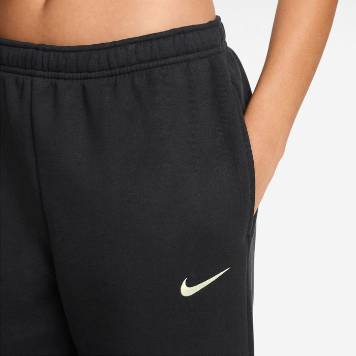 Women's Nike Studio Fleece Mid-Rise Pant - 001 - BLACK