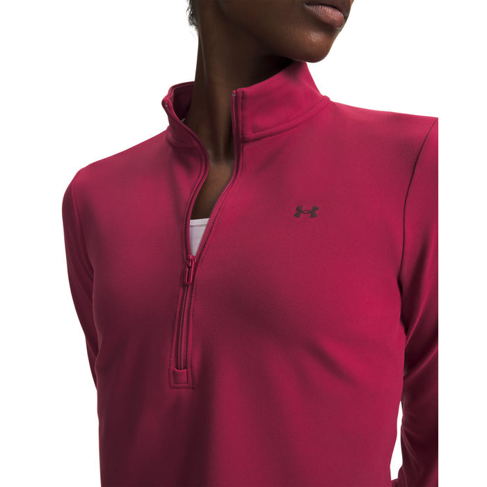 Women's Under Armour Motion 1/2 Zip - 622 - CLARET/PINK