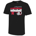 Women's/Men's Nebraska Huskers Colorstripes Volleyball T-Shirt - BLACK